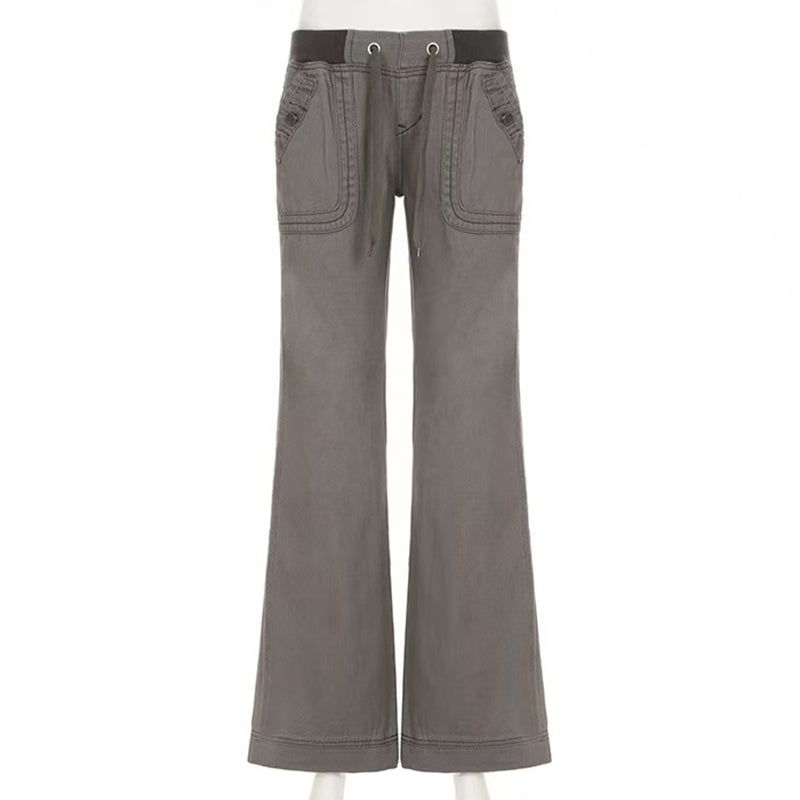 📢🎉50%Rabatt!!!🛍️✨Hosen mit niedriger Taille, Schlaghosen mit Kordelzug