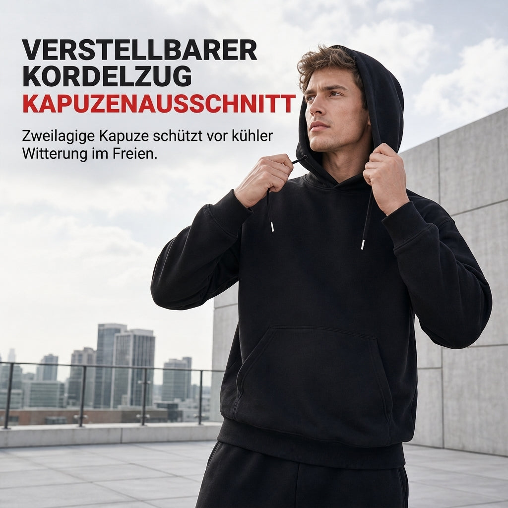 🌊Winter-Sale: 50% Rabatt + Gratis Versand!🌊  Herren-Loose-Fit-Sweatshirt mit Buchstabendruck und langer Hose, Trainingsanzug-Set