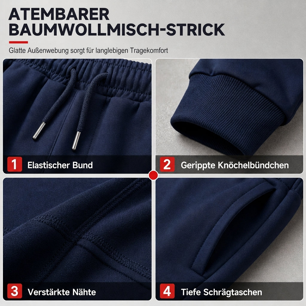 🌊Winter-Sale: 50% Rabatt + Gratis Versand!🌊  Herren-Loose-Fit-Sweatshirt mit Buchstabendruck und langer Hose, Trainingsanzug-Set