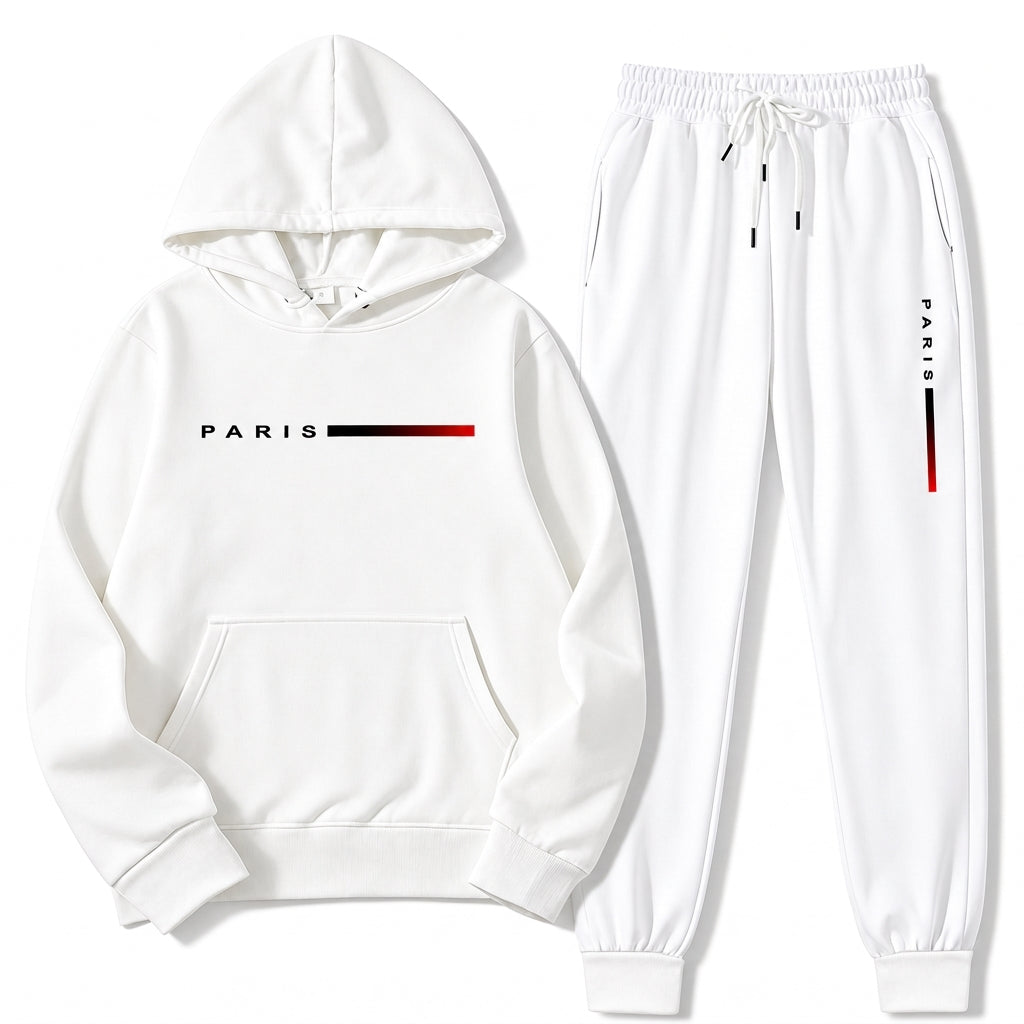 🌊Winter-Sale: 50% Rabatt + Gratis Versand!🌊  Herren-Loose-Fit-Sweatshirt mit Buchstabendruck und langer Hose, Trainingsanzug-Set