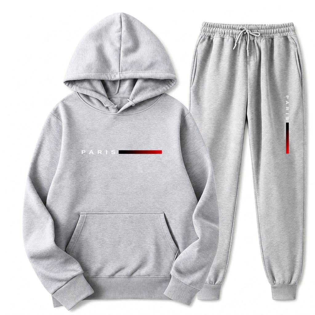 🌊Winter-Sale: 50% Rabatt + Gratis Versand!🌊  Herren-Loose-Fit-Sweatshirt mit Buchstabendruck und langer Hose, Trainingsanzug-Set