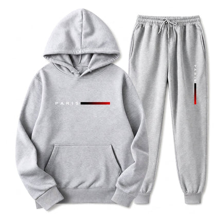 🌊Winter-Sale: 50% Rabatt + Gratis Versand!🌊  Herren-Loose-Fit-Sweatshirt mit Buchstabendruck und langer Hose, Trainingsanzug-Set