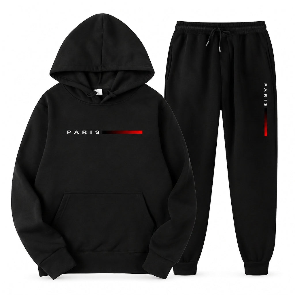 🌊Winter-Sale: 50% Rabatt + Gratis Versand!🌊  Herren-Loose-Fit-Sweatshirt mit Buchstabendruck und langer Hose, Trainingsanzug-Set