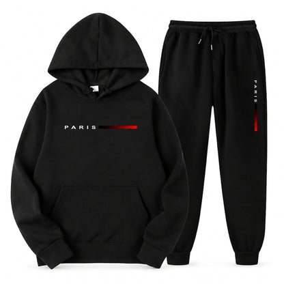 🌊Winter-Sale: 50% Rabatt + Gratis Versand!🌊  Herren-Loose-Fit-Sweatshirt mit Buchstabendruck und langer Hose, Trainingsanzug-Set