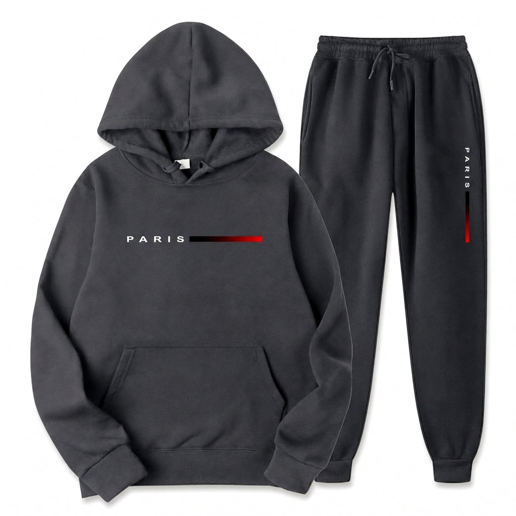 🌊Winter-Sale: 50% Rabatt + Gratis Versand!🌊  Herren-Loose-Fit-Sweatshirt mit Buchstabendruck und langer Hose, Trainingsanzug-Set