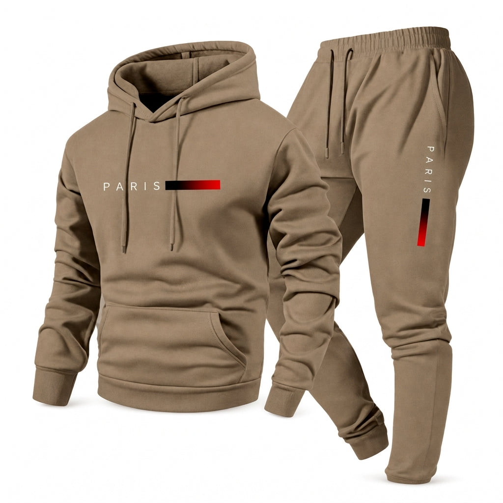 🌊Winter-Sale: 50% Rabatt + Gratis Versand!🌊  Herren-Loose-Fit-Sweatshirt mit Buchstabendruck und langer Hose, Trainingsanzug-Set