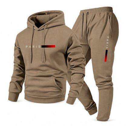 🌊Winter-Sale: 50% Rabatt + Gratis Versand!🌊  Herren-Loose-Fit-Sweatshirt mit Buchstabendruck und langer Hose, Trainingsanzug-Set