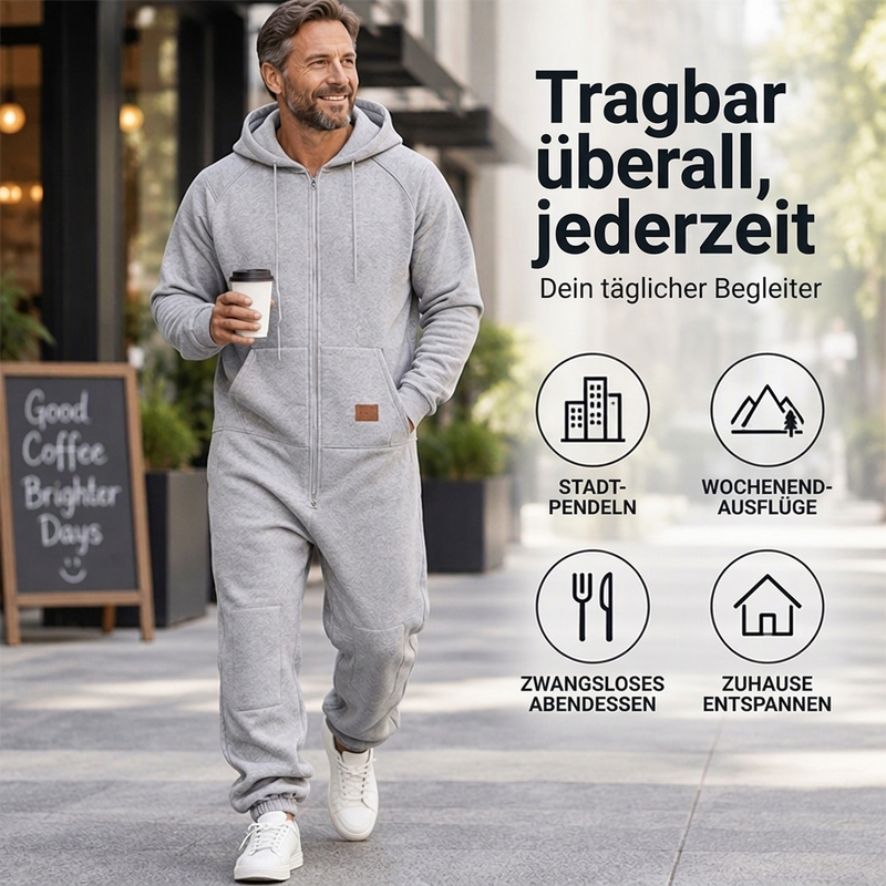 ⏰Beliebt und bald ausverkauft!⏰ Bequemer männnlicher Freizeit Wärmender Kapuzenspringsuit