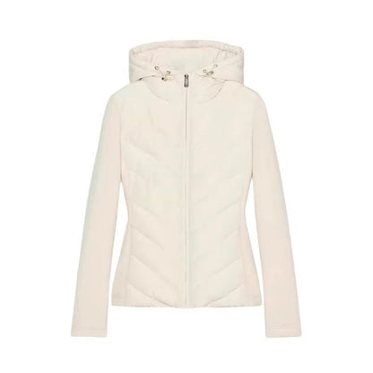Damen Kapuze Patchwork gesteppte Wattierte Jacke