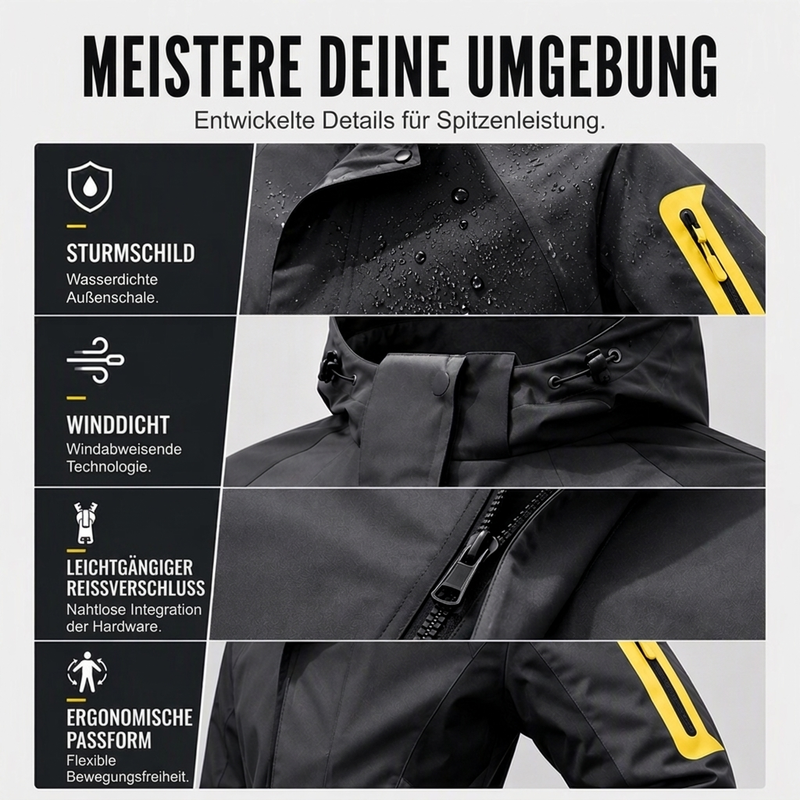 🔥 Nur heute 50 %! Herren Farbblock-Winddichte Outdoor-Jacke