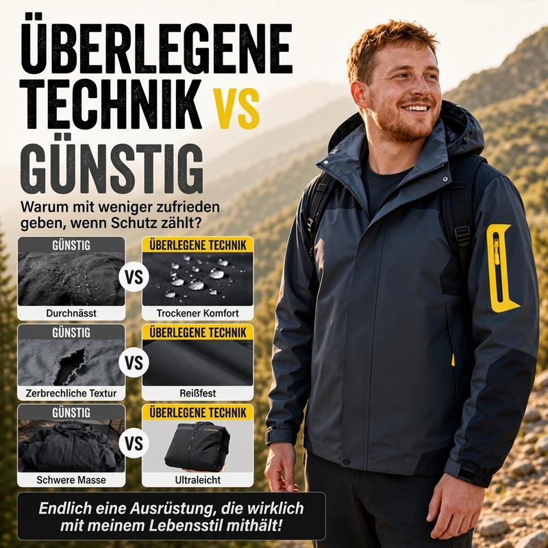 🔥 Nur heute 50 %! Herren Farbblock-Winddichte Outdoor-Jacke