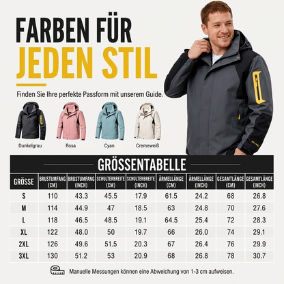 🔥 Nur heute 50 %! Herren Farbblock-Winddichte Outdoor-Jacke