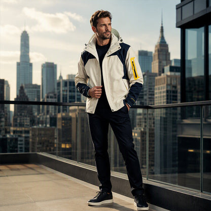 🔥 Nur heute 50 %! Herren Farbblock-Winddichte Outdoor-Jacke