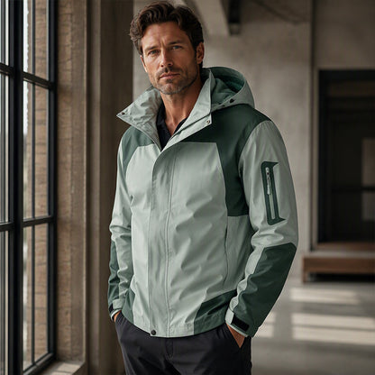 🔥 Nur heute 50 %! Herren Farbblock-Winddichte Outdoor-Jacke