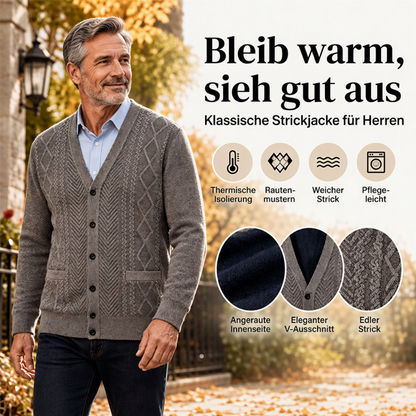 Klassischer Thermo-Strickjacke für Herren