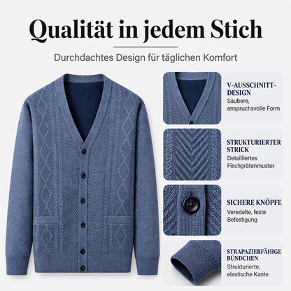 Klassischer Thermo-Strickjacke für Herren