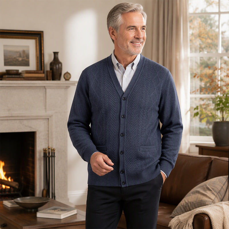 Klassischer Thermo-Strickjacke für Herren