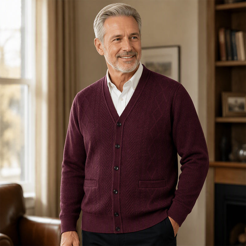 Klassischer Thermo-Strickjacke für Herren