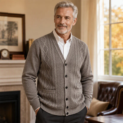 Klassischer Thermo-Strickjacke für Herren