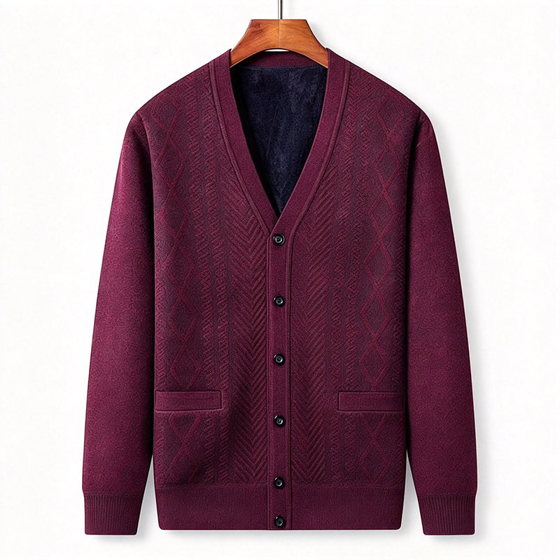 Klassischer Thermo-Strickjacke für Herren