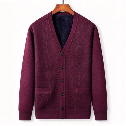 Klassischer Thermo-Strickjacke für Herren