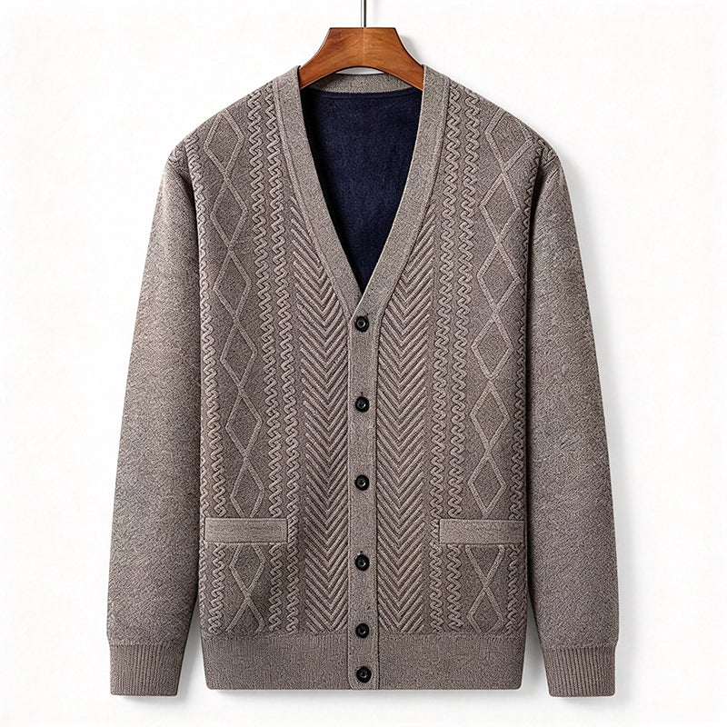 Klassischer Thermo-Strickjacke für Herren