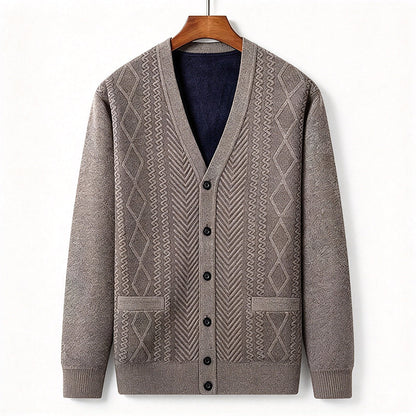 Klassischer Thermo-Strickjacke für Herren
