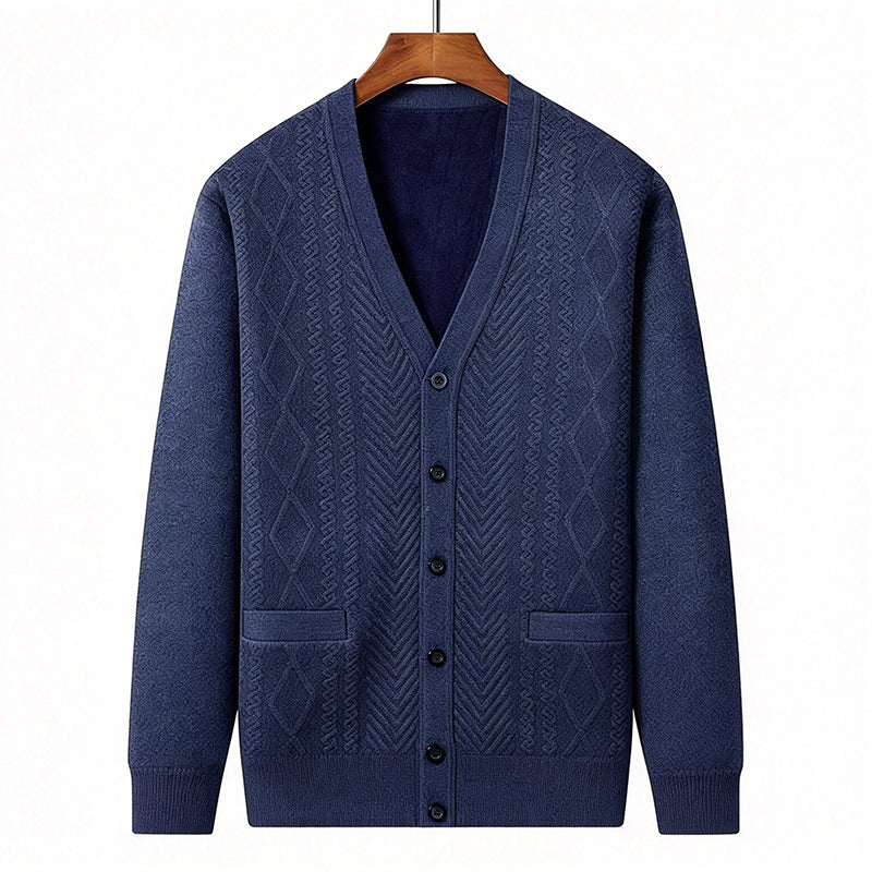 Klassischer Thermo-Strickjacke für Herren