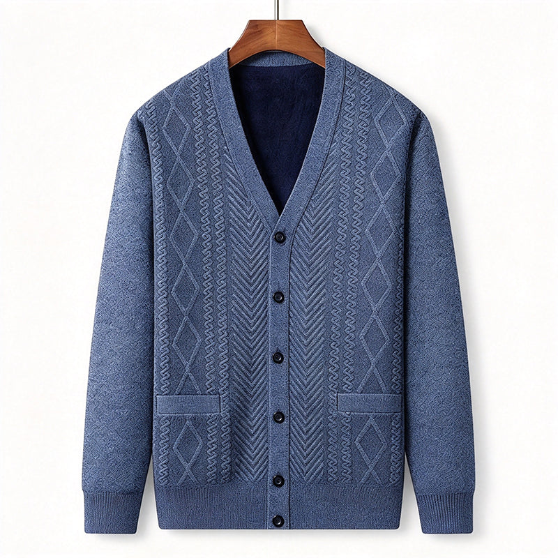 Klassischer Thermo-Strickjacke für Herren