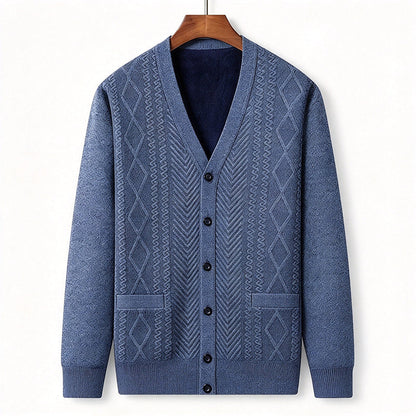 Klassischer Thermo-Strickjacke für Herren