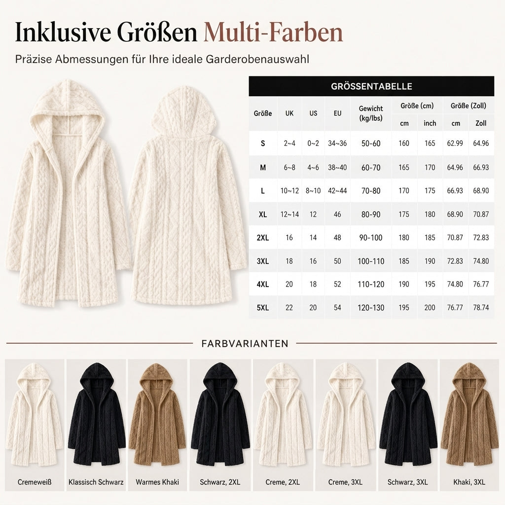 Freizeit-Plüschkapuzenjacke für Damen