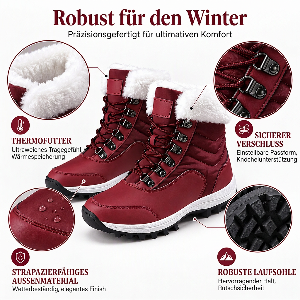 🔥Bestseller + 50% Rabatt!🔥 Damen Gemütliche Schnürschneestiefel