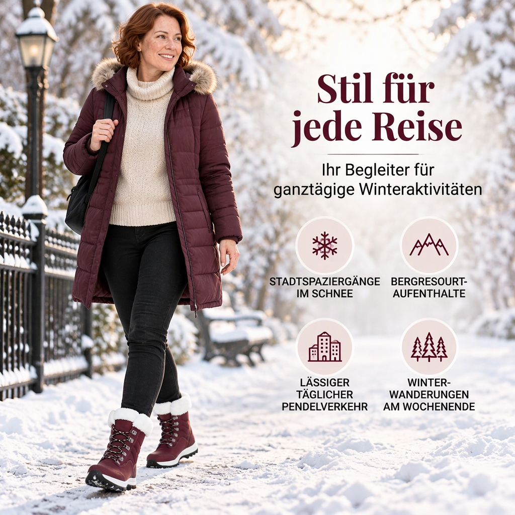 🔥Bestseller + 50% Rabatt!🔥 Damen Gemütliche Schnürschneestiefel