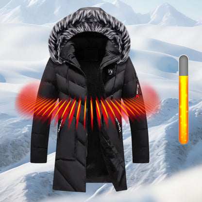 📢🎉50%Rabatt!!!🛍️✨Tolles Geschenk - Warme, lange Kapuzenjacke für Männer für kaltes Wetter