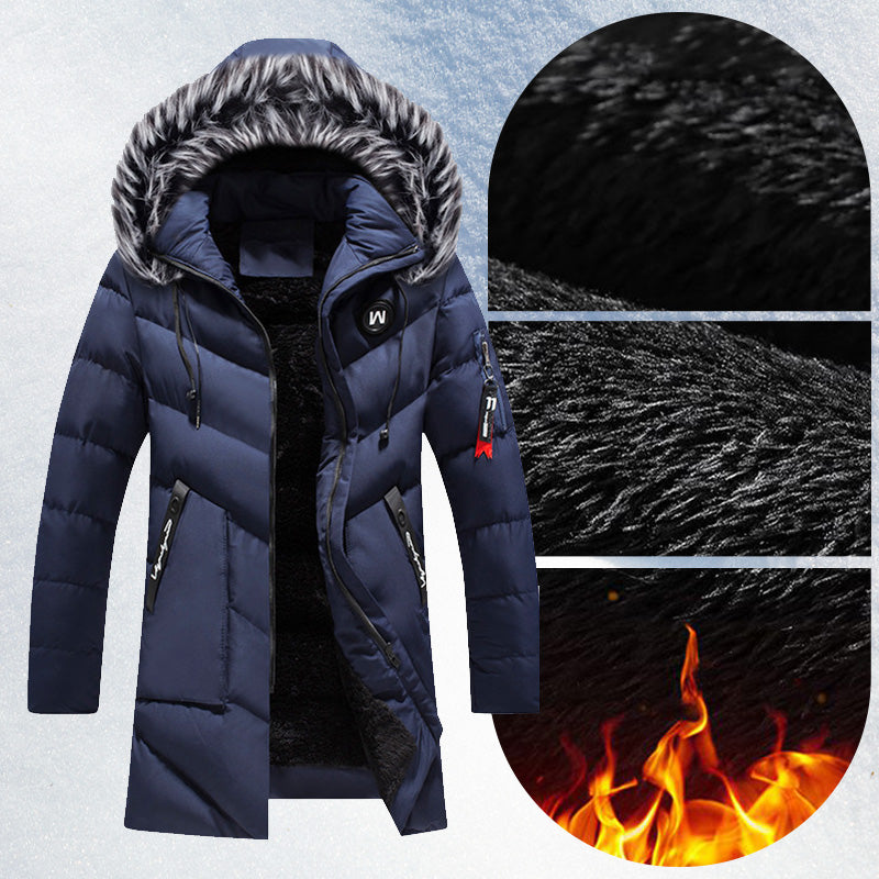 📢🎉50%Rabatt!!!🛍️✨Tolles Geschenk - Warme, lange Kapuzenjacke für Männer für kaltes Wetter