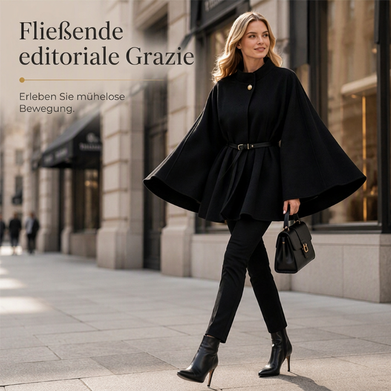 📢🎉50%Rabatt!!!🛍️✨Eleganter Damen-Cape-Mantel mit Stehkragen