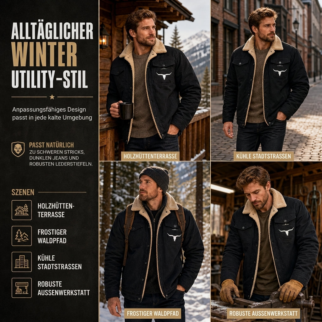 📢🎉50%Rabatt!!!🛍️✨Herren Casual Cargojacke mit Plüschfutter 🚚 Versandkostenfrei – nur heute! ✈️