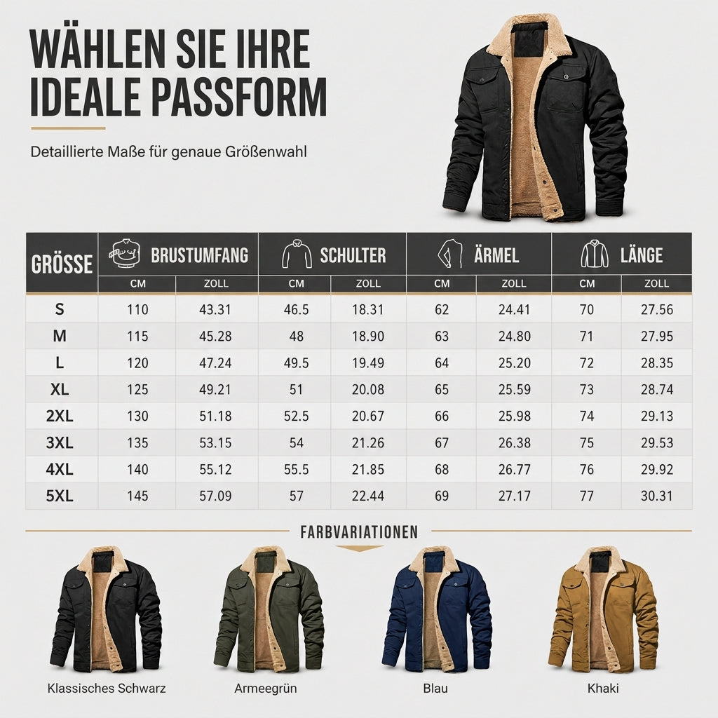 📢🎉50%Rabatt!!!🛍️✨Herren Casual Cargojacke mit Plüschfutter 🚚 Versandkostenfrei – nur heute! ✈️