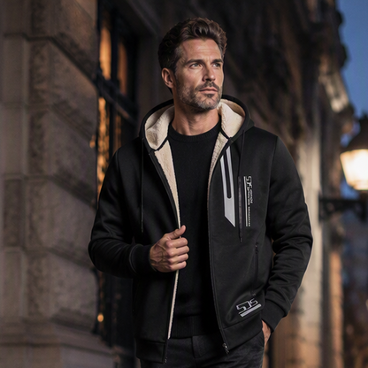 Warm gefütterte Kapuzenjacke für Herren für den Winter