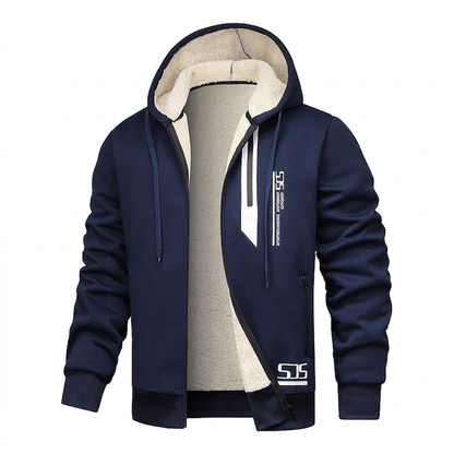 Warm gefütterte Kapuzenjacke für Herren für den Winter