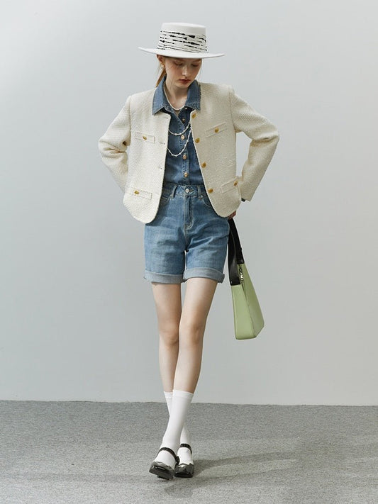 Tweed Sophisticate Zweiteiliger Anzug