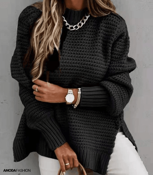 Übergroßer Pullover mit langen Ärmeln