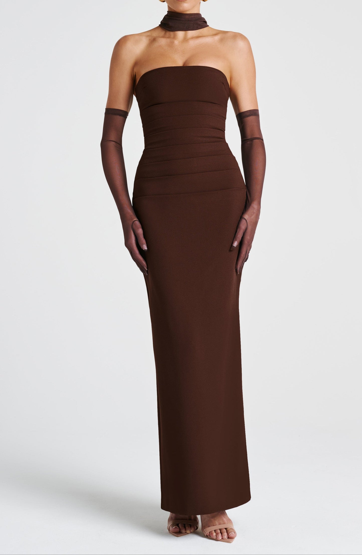 Mafalda Maxi Dress – Plum Brown