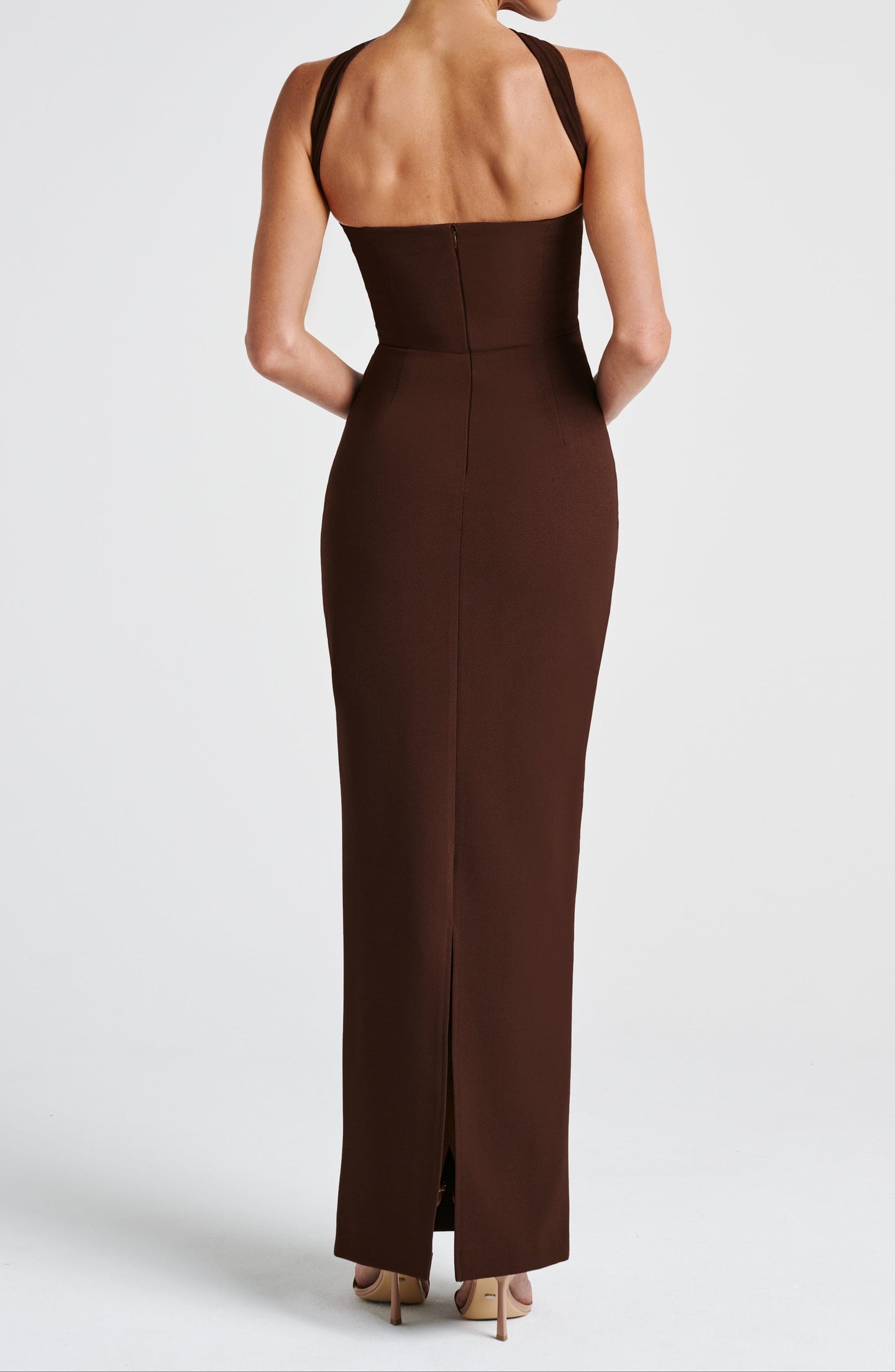 Mafalda Maxi Dress – Plum Brown