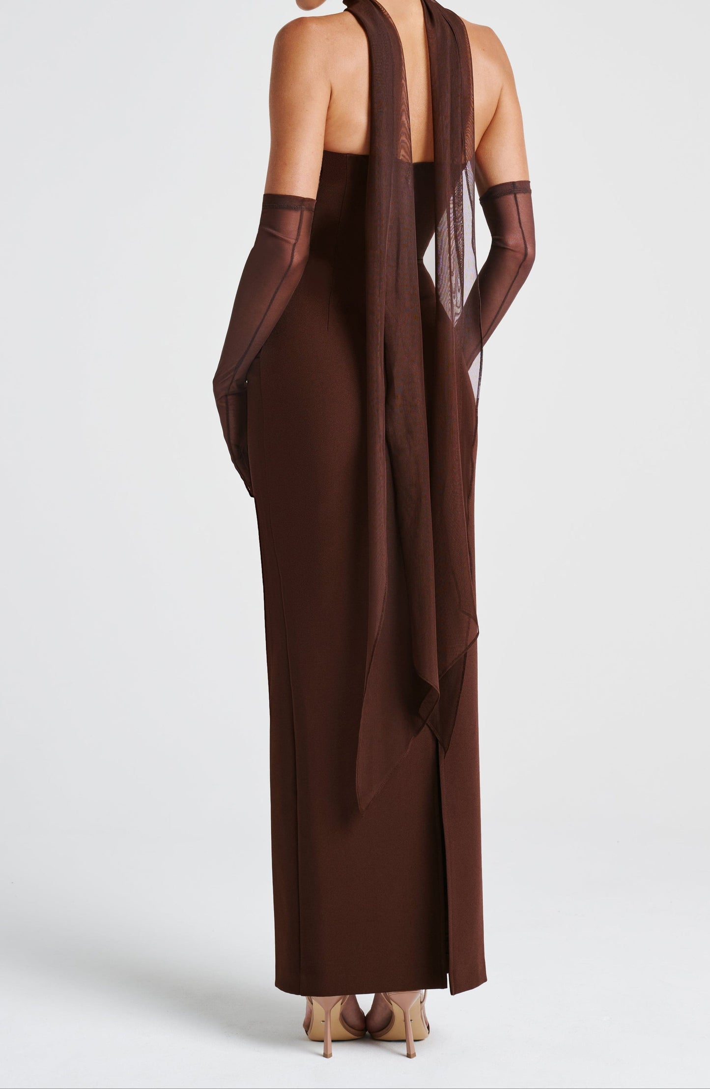 Mafalda Maxi Dress – Plum Brown