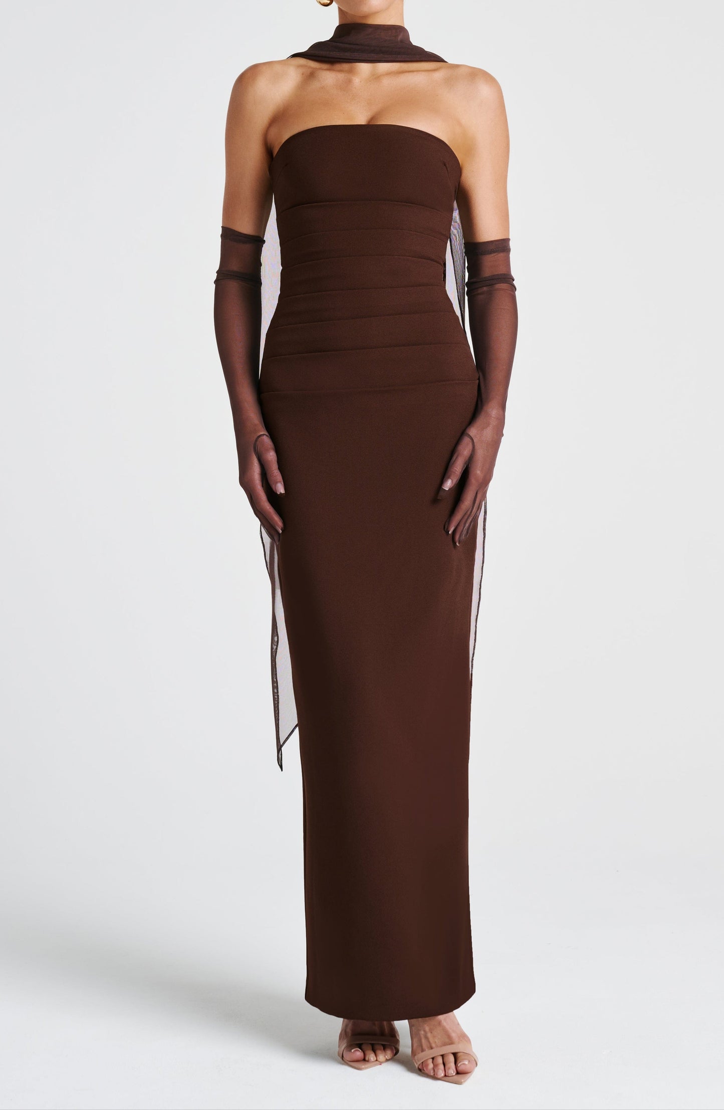 Mafalda Maxi Dress – Plum Brown