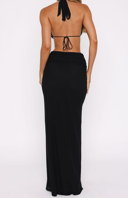 Robe longue Leyre noire